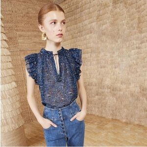 Ulla Johnson Shona Top Size 8 in Dusk